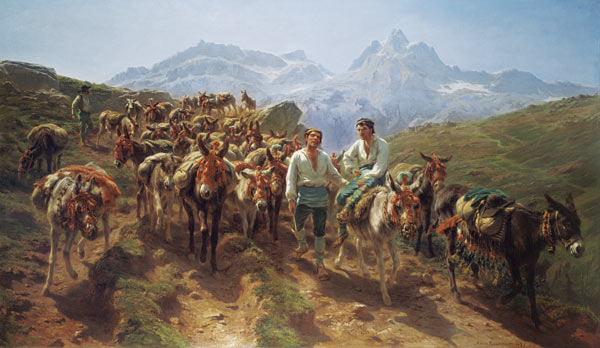 Maultiere beim Überqueren der Pyrenäen from Maria-Rosa Bonheur