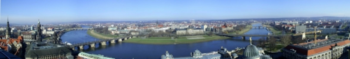 Panoramablick über Elbe in Dresden from Maria Steinwehr