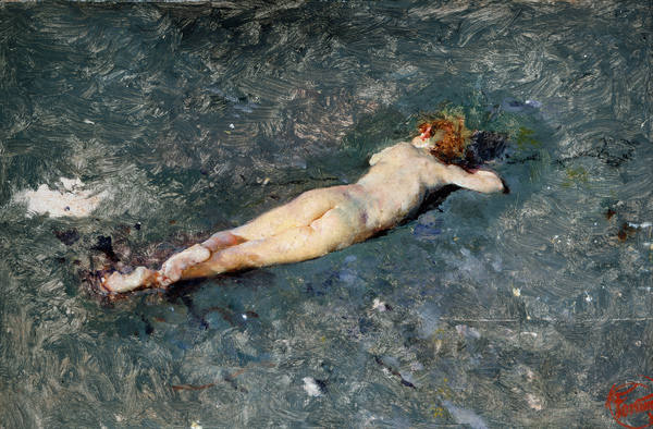 Weiblicher Akt im Wasser from Mariano Fortuny