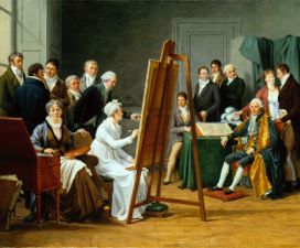 Atelierszene (Mme Vincent in ihrem Atelier, den Maler J.M.Vien malend) from Marie Gabrielle Capet