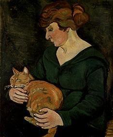 Frau mit Katze (Louson et Raminow)