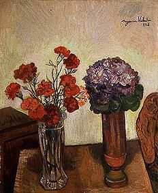 Zwei Vasen mit Nelken und Veilchen from Marie Clementine (Suzanne) Valadon