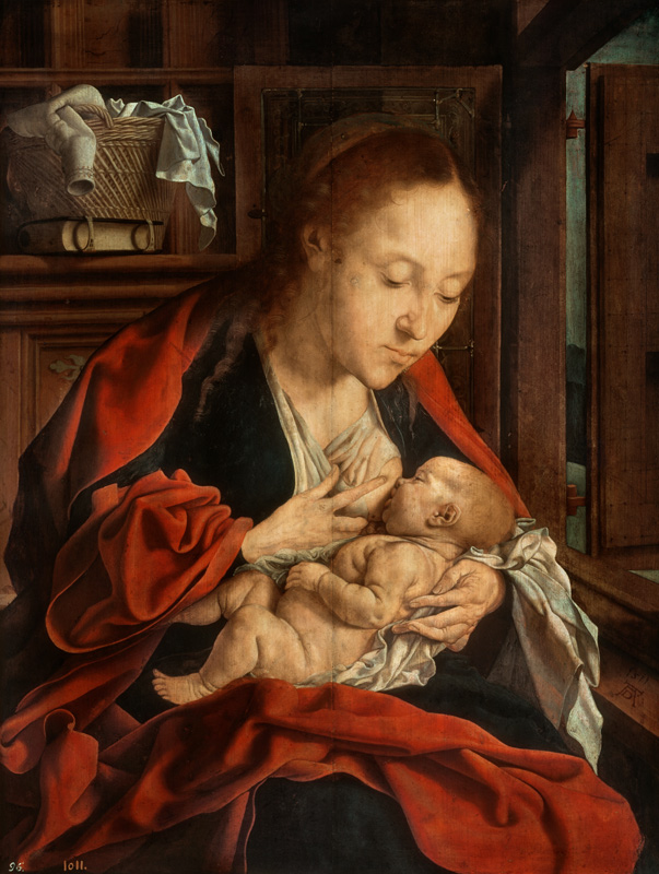 Die Madonna mit dem Jesusknaben an der Brust. from Marinus Claeszon van Reymerswaele