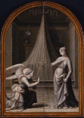 The Annunciation. (Triptych, reverse)