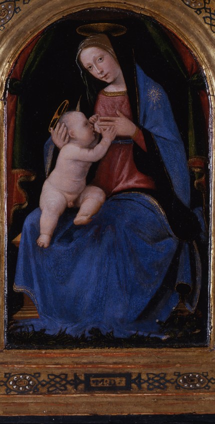 Triptych, central panel: Enthroned Maria lactans from Mariotto di Bigio Albertinelli