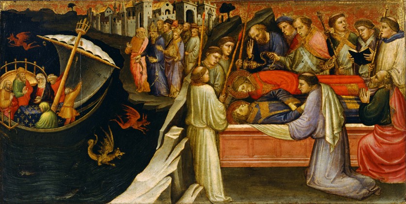 Predella Panel Representing Scenes from the Legend of Saint Stephen from Mariotto di Nardo