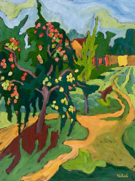 Appletree, 2006 (oil on board)  from Marta  Martonfi-Benke