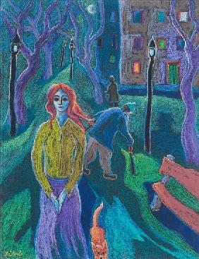 Evening Walk, 2005 (pastel on paper) 