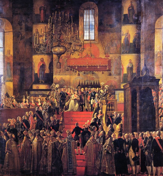 The Coronation of Emperor Paul I and Empress Maria Feodorovna from Martin Ferdinand Quadal