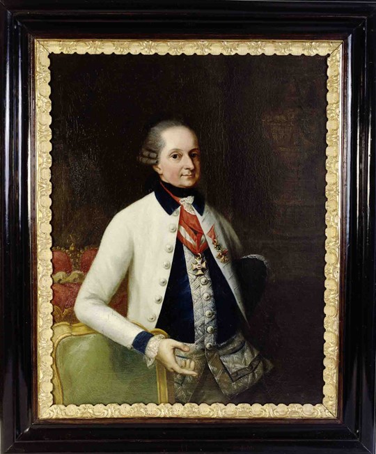 Nikolaus I, Prince Esterházy (1714-1790) in the uniform of his Hungarian Infantry Regiment No. 33 from Martin Knoller
