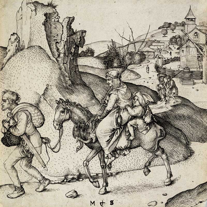 Peasant Family Going to the Market from Martin Schongauer