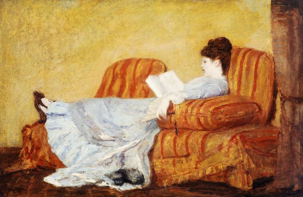 Junge Frau beim Lesen. from Mary Cassatt