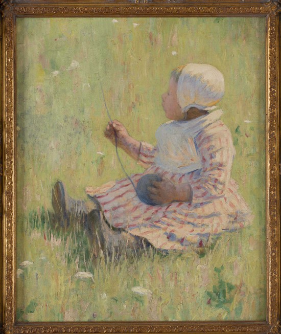 Girl playing with a ball of wool from Mary Cassatt
