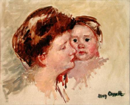 Mother in Profile with Baby Cheek to Cheek (No.2) from Mary Cassatt