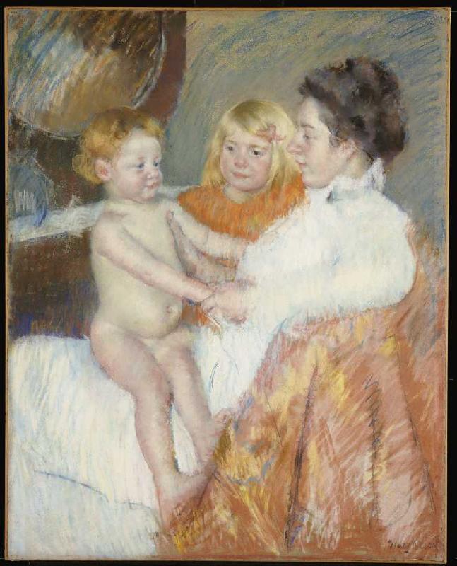Mutter mit Sara und dem Schwesterchen from Mary Cassatt