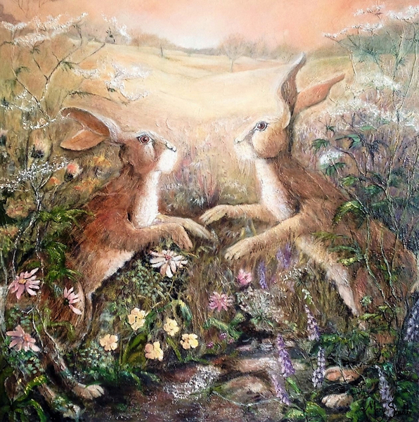 Hares at dawn from Mary Smith