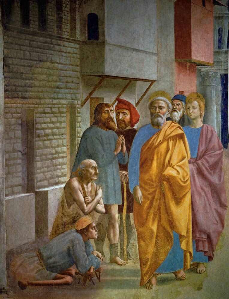 Petrus heilt Kranke mit seinem Schatten from Masaccio