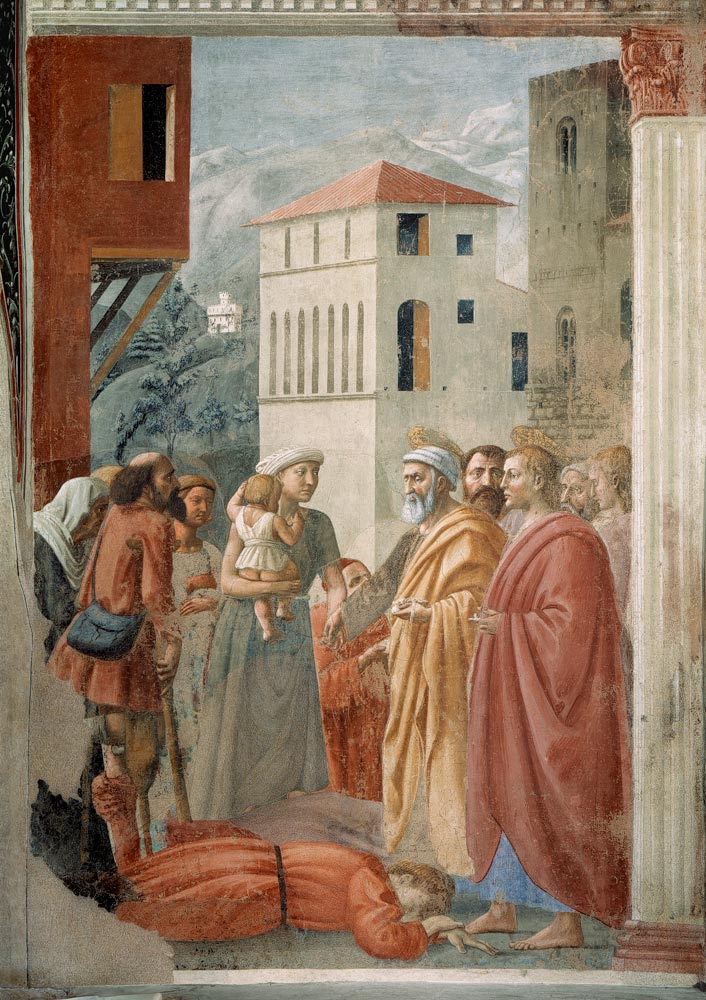 St.Peter Shares Alms... from Masaccio