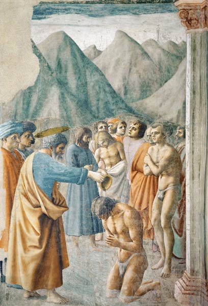 St. Peter Baptising the Neophytes from Masaccio