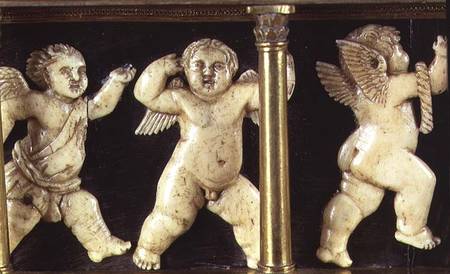 Reliquary of the Sacred Girdle, exterior detail showing the relief of dancing putti from Maso  di Bartolomeo