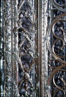 Detail from the gate of the Chapel of the Sacred Girdle, designed