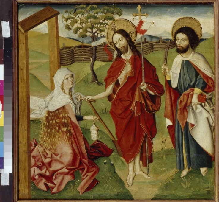 Christ, Mary Magdalene and Saint Bartholomew from Master of Oberrheinischer
