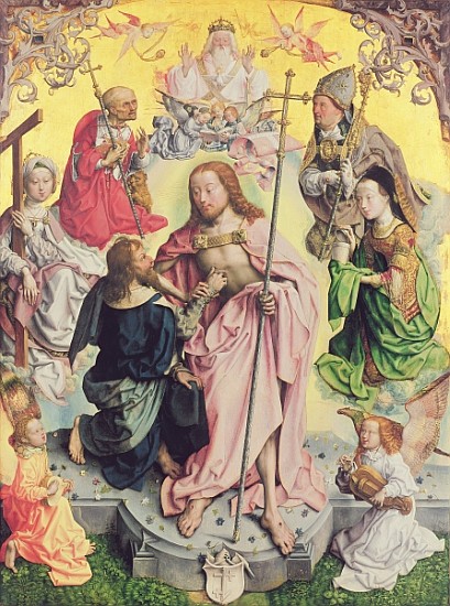 Central panel from the St. Thomas Altarpiece, 1501, Christ and Saint Thomas surrounded by St.Helena, from Master of St. Bartholemew