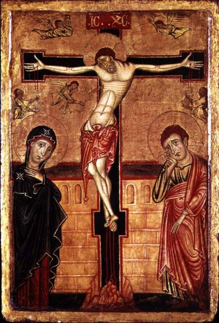 Christ on the Cross, with the Virgin Mary, St. John the Evangelist and Five Angels from Master of the Magdalene Altarpiece