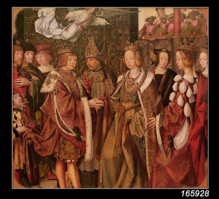 St. Ursula and Prince Etherius Making a Solemn Vow to each Other, panel from the St. Auta Altapiece from Master of the St. Auta Altarpiece