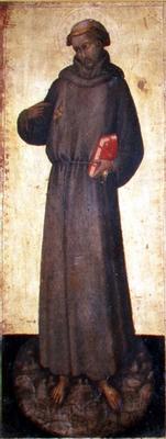 St. Francis (tempera on panel) from Master of the Straus Madonna