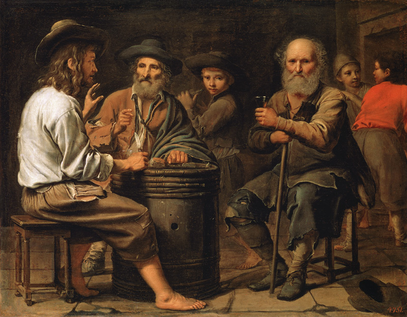 Peasants in a Tavern from Mathieu Le Nain