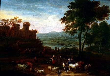 Landscape with Travellers in the Foreground from Mathys Schoevaerdts