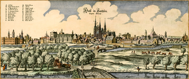 Halle (Saale) c.1650 from Matthäus Merian