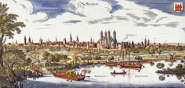 Speyer, Stadtansicht from Matthäus Merian
