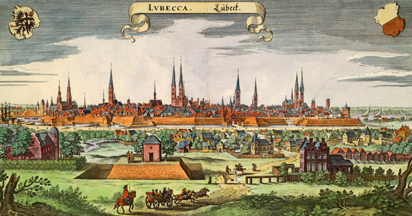 View of the City of L??beck from Matthäus Merian