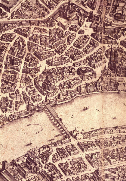 Basel, Plan der Stadt from Matthäus Merian