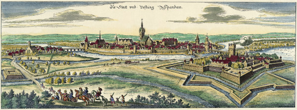 City and fortress of Spandau from Matthäus Merian