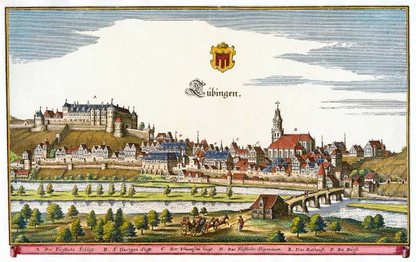 Tübingen um 1650 from Matthäus Merian