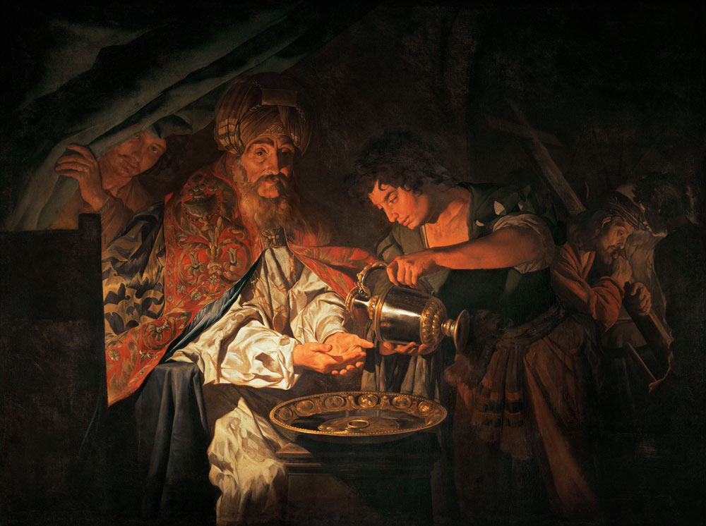 Pilate Washing his Hands from Matthias Stomer