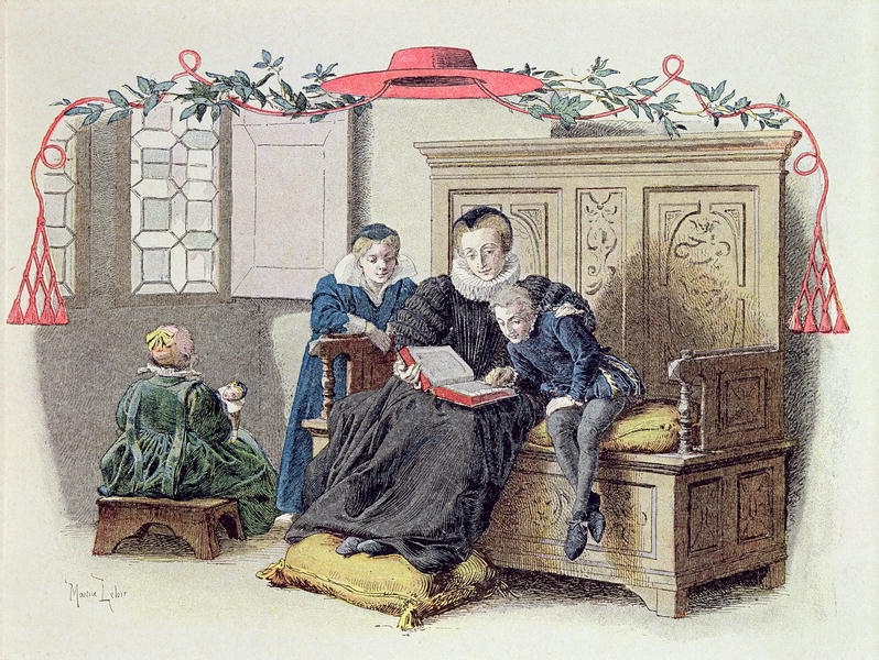 Armand-Jean du Plessis, Cardinal Richelieu (1585-1642) as a child, illustration from a life of Riche from Maurice Leloir