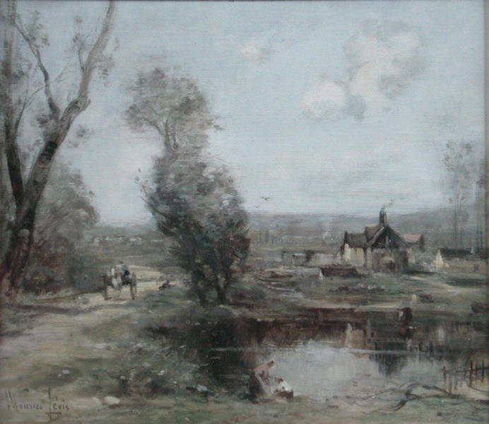 A Track by a River in Northern France (oil on panel)  from Maurice Levis