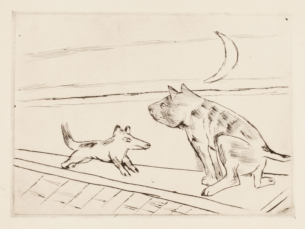 Hunde im Abendwind. 1921 (H. 204) from Max Beckmann