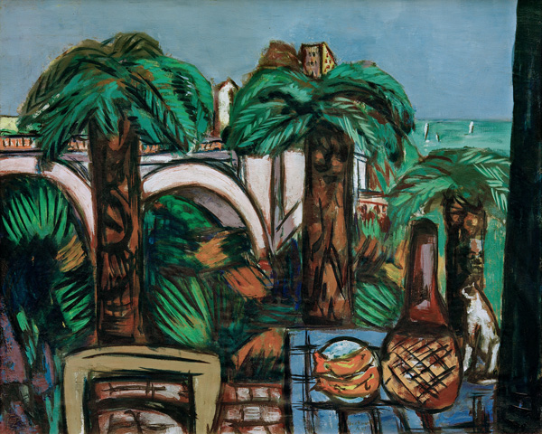 Landschaft mit drei Palmen. Beaulieu from Max Beckmann