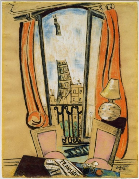 Ausblick aus dem Fenster (Eiffelturm) from Max Beckmann