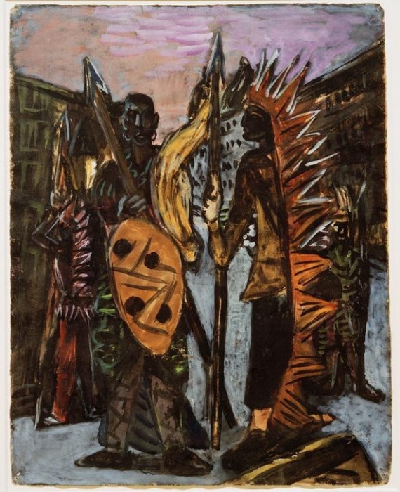 Boys Playing Indian from Max Beckmann