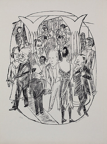 Das Theaterfoyer. 1922 from Max Beckmann