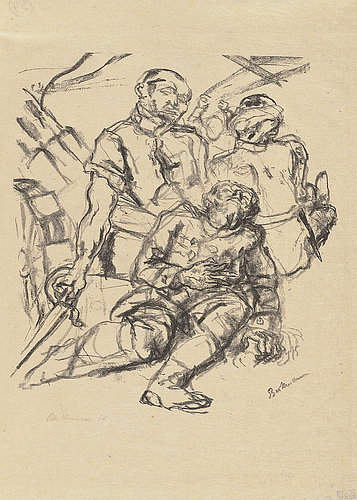 Gefallene Soldaten. 1914 from Max Beckmann
