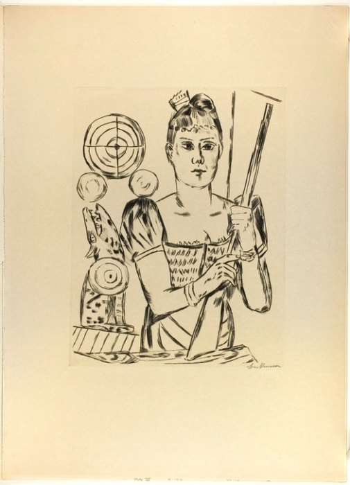 Shooting Gallery, plate four from Jahrmarkt from Max Beckmann
