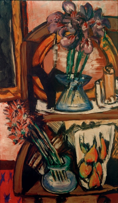 Stillleben mit zwei Blumenvasen from Max Beckmann