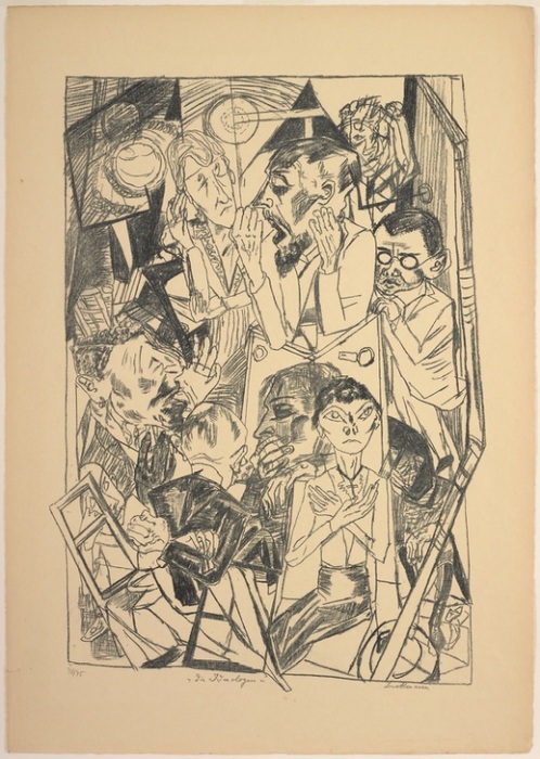 The Ideologues, plate six from Die Hölle from Max Beckmann